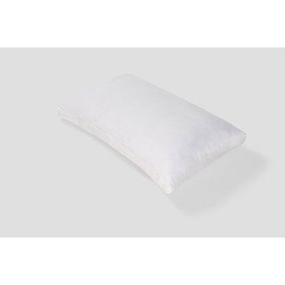 Corner aerial view of MLILY Soft Washed Down Alternative Pillow on a white background, highlighting its comfortable and supportive design.