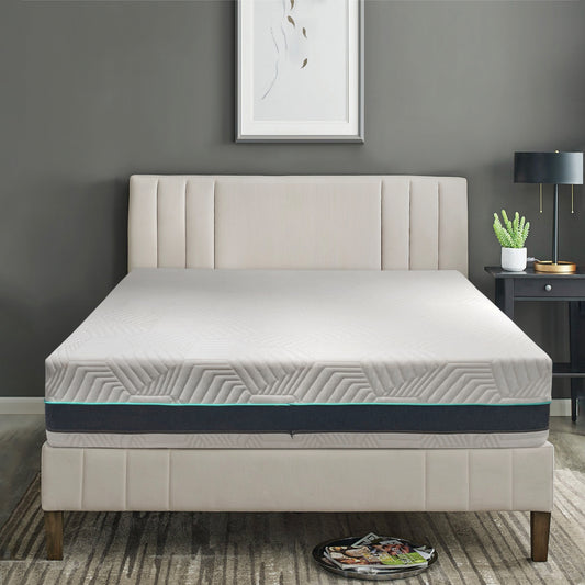 Doms 12 Medium Plush Gel Memory Foam Mattress front view