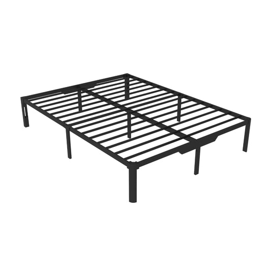 Doms Heavy Duty Steel Platform Bed Frame corner view zoomed out