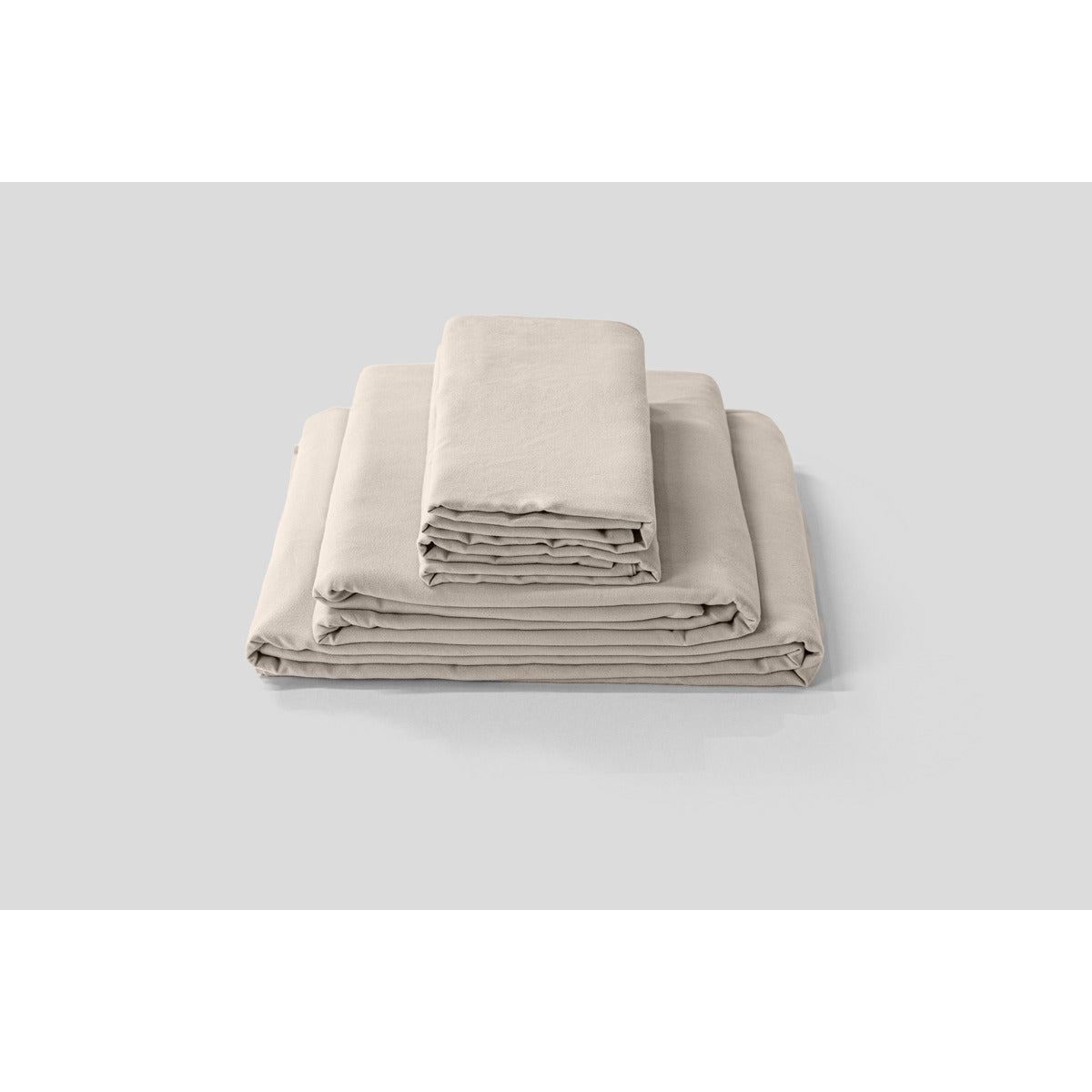 MLILY Soft Washed Sheet Set folded and stacked, showcasing the soft and durable material.