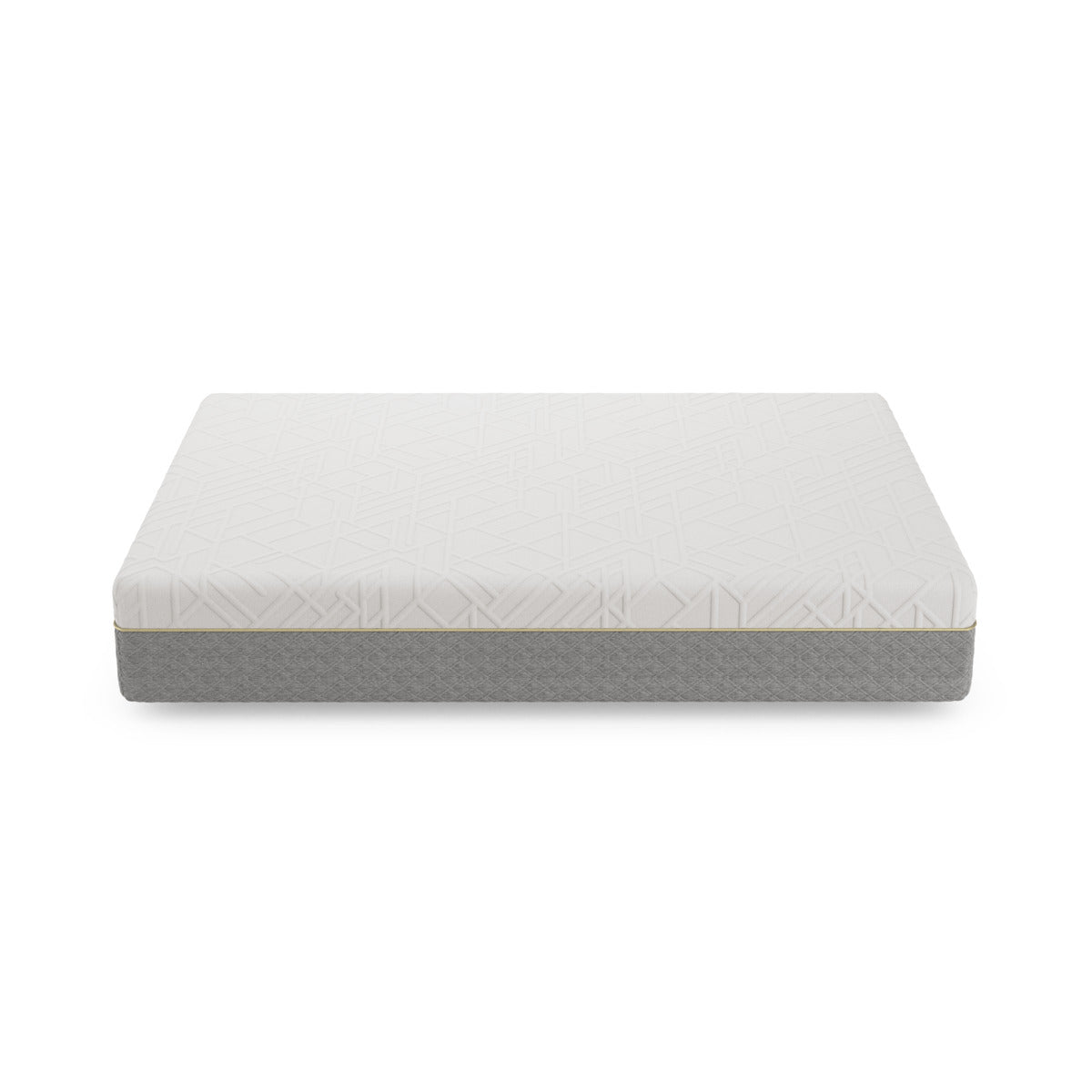 Side aerial view of the MLILY WellFlex 1.0 Memory Foam Firm 12-inch Mattress, with a white background.